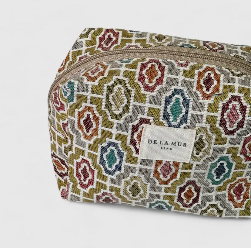 Medium Woven Pattern Toiletry Bag