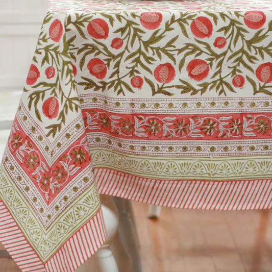 Talland Hand Block Print Tablecloth