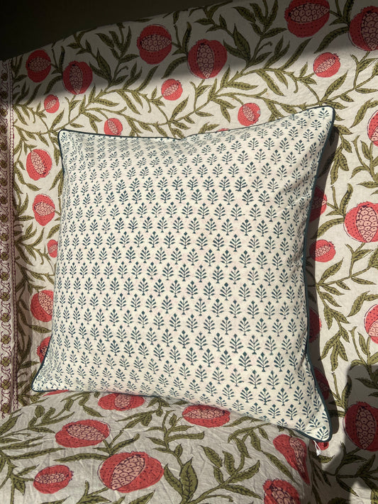 The Dark Green Arlington Cushion Cover with Piping